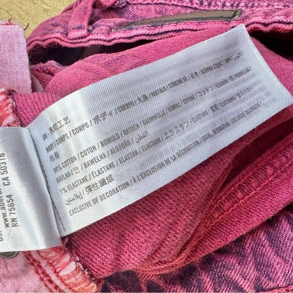 Social Tourist x Hollister Ultra High Rise Baggy Overdye Pink Jeans Denim - Picture 5 of 7